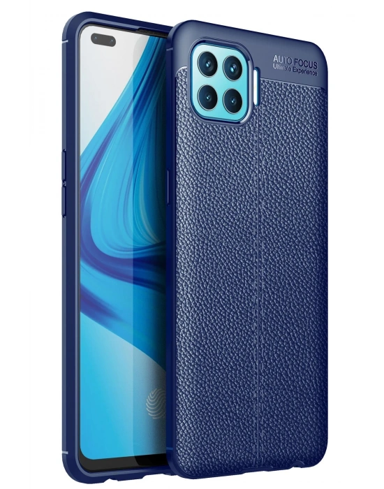 Newface Oppo Reno 4 Lite Kılıf Auto Focus Kapak - Lacivert