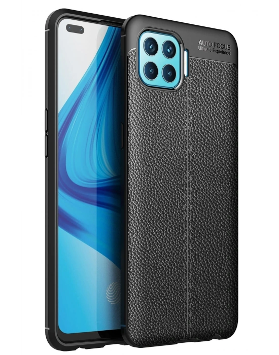 Newface Oppo Reno 4 Lite Kılıf Auto Focus Kapak - Siyah