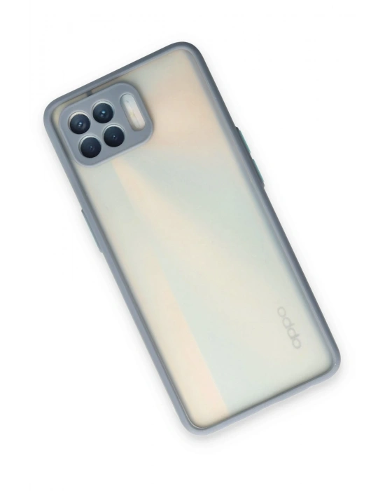 Newface Oppo Reno 4 Lite Kılıf Montreal Silikon Kapak - Gri