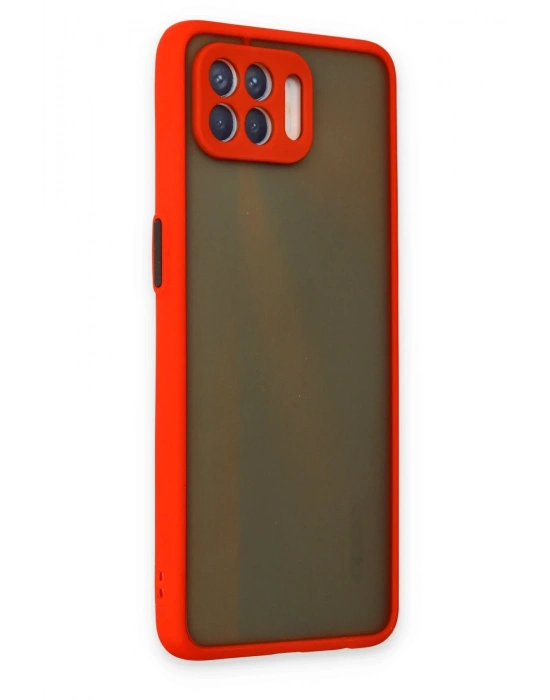 Newface Oppo Reno 4 Lite Kılıf Montreal Silikon Kapak - Kırmızı