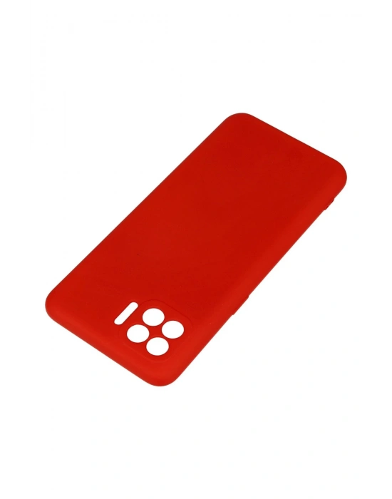 Newface Oppo Reno 4 Lite Kılıf Nano içi Kadife Silikon - Kırmızı