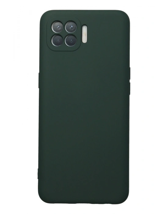 Newface Oppo Reno 4 Lite Kılıf Nano içi Kadife Silikon - Koyu Yeşil