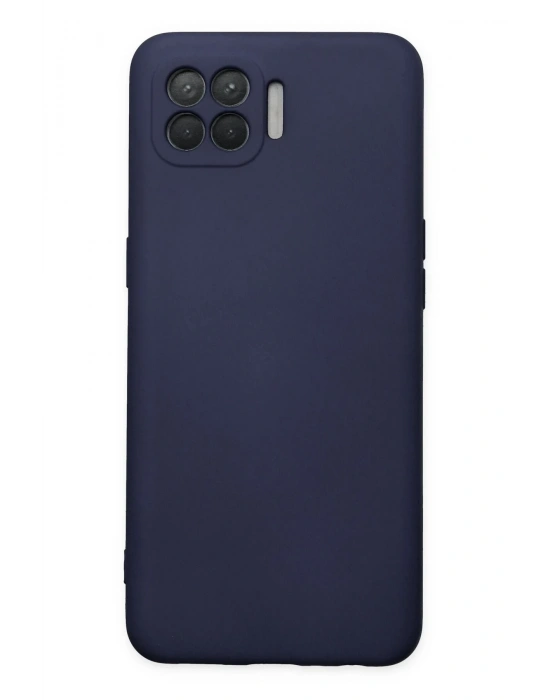 Newface Oppo Reno 4 Lite Kılıf Nano içi Kadife Silikon - Lacivert