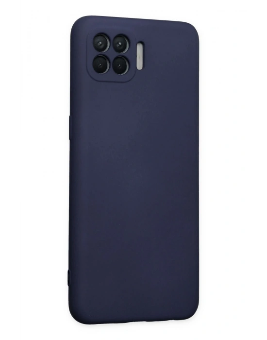 Newface Oppo Reno 4 Lite Kılıf Nano içi Kadife Silikon - Lacivert
