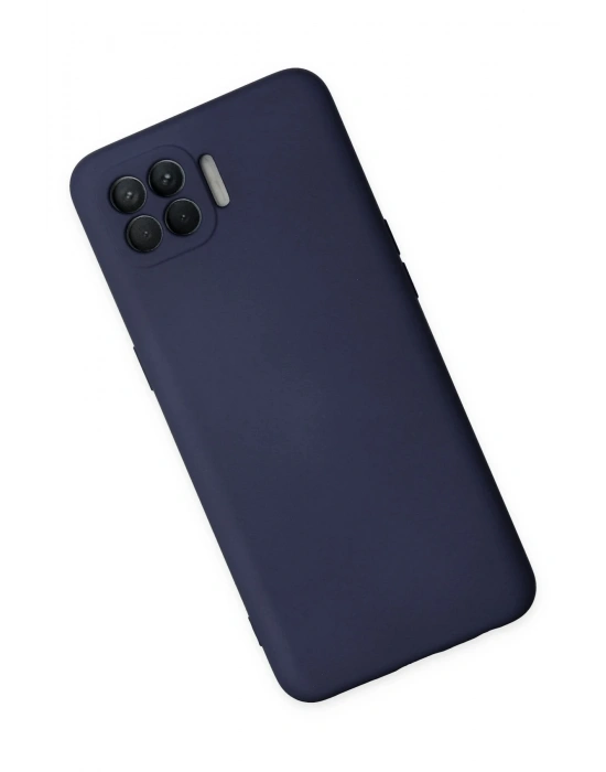 Newface Oppo Reno 4 Lite Kılıf Nano içi Kadife Silikon - Lacivert