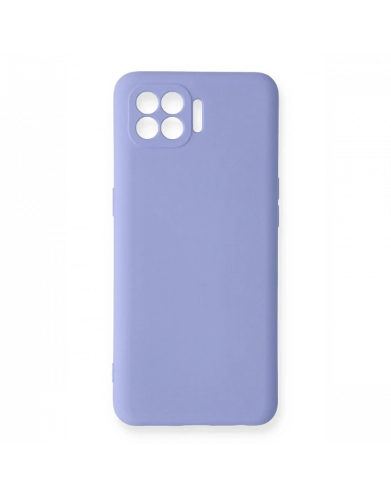 Newface Oppo Reno 4 Lite Kılıf Nano içi Kadife Silikon - Lila