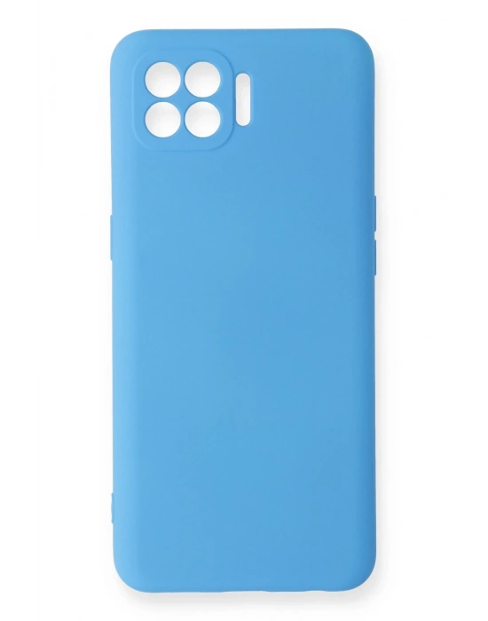 Newface Oppo Reno 4 Lite Kılıf Nano içi Kadife Silikon - Mavi