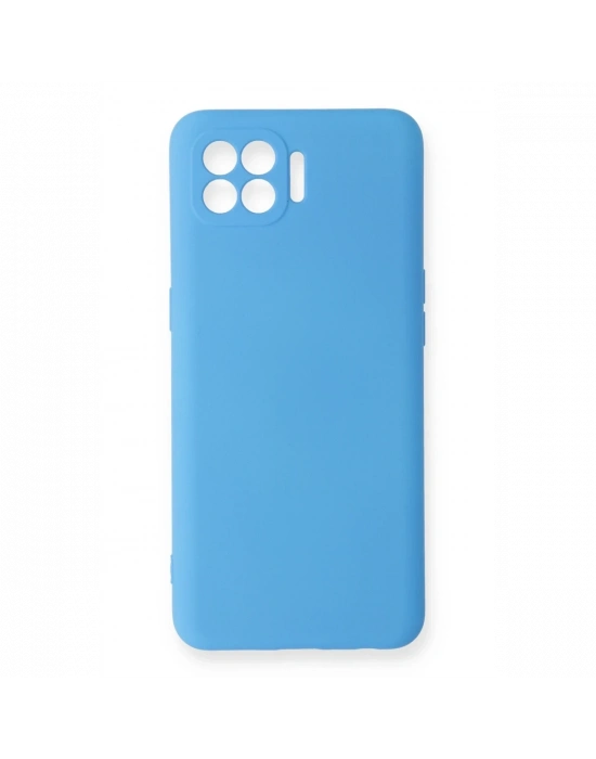 Newface Oppo Reno 4 Lite Kılıf Nano içi Kadife Silikon - Mavi