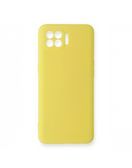 Newface Oppo Reno 4 Lite Kılıf Nano içi Kadife Silikon - Sarı