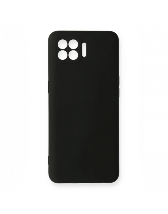 Newface Oppo Reno 4 Lite Kılıf Nano içi Kadife Silikon - Siyah