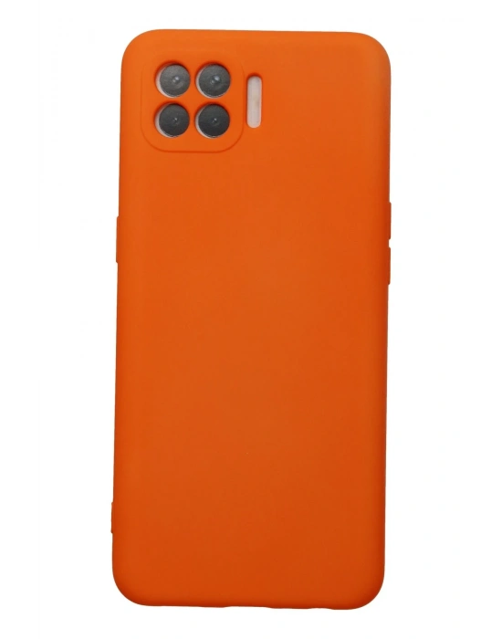 Newface Oppo Reno 4 Lite Kılıf Nano içi Kadife Silikon - Turuncu