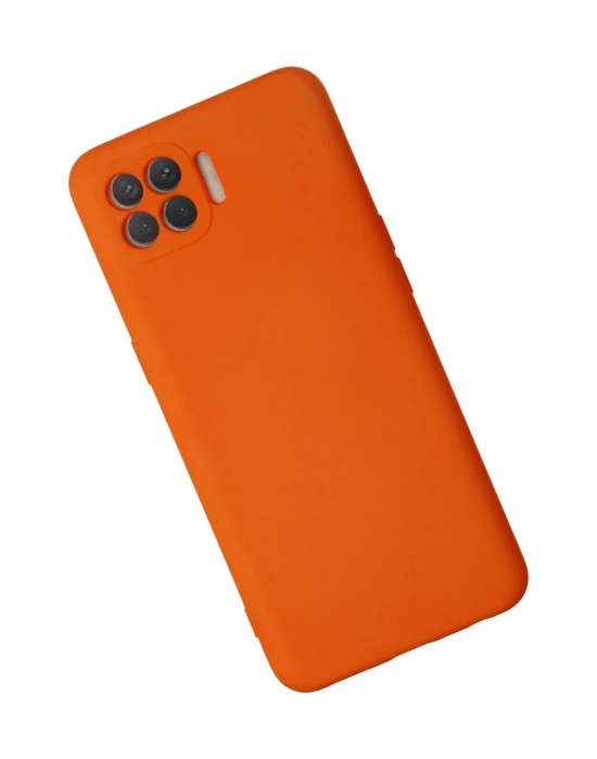 Newface Oppo Reno 4 Lite Kılıf Nano içi Kadife Silikon - Turuncu