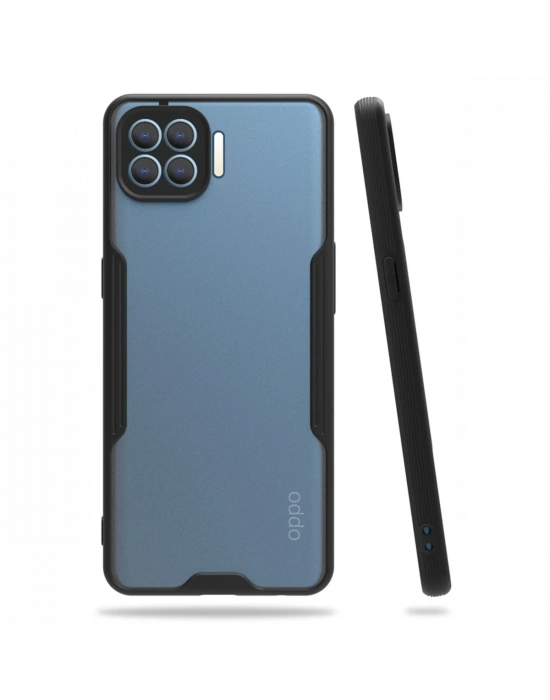 Newface Oppo Reno 4 Lite Kılıf Platin Silikon - Siyah