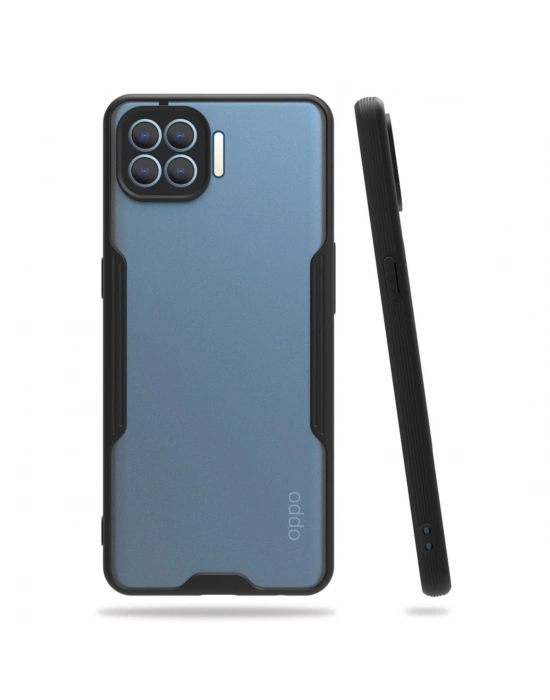 Newface Oppo Reno 4 Lite Kılıf Platin Silikon - Siyah