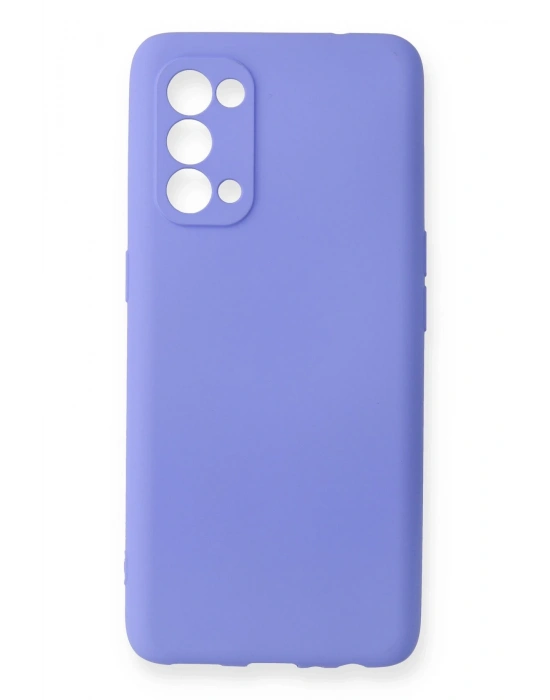 Newface Oppo Reno 5 Kılıf First Silikon - Lila