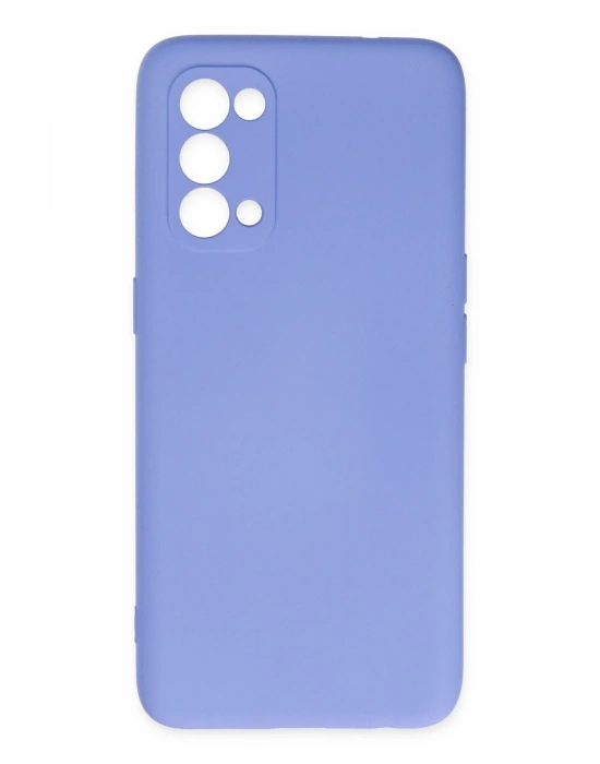 Newface Oppo Reno 5 Kılıf Nano içi Kadife Silikon - Lila