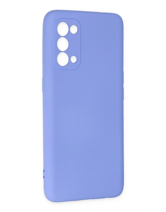Newface Oppo Reno 5 Kılıf Nano içi Kadife Silikon - Lila