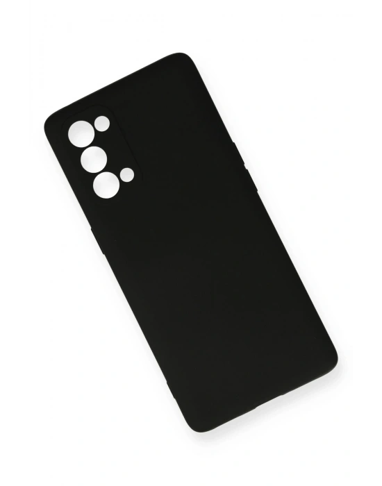 Newface Oppo Reno 5 Kılıf Nano içi Kadife Silikon - Siyah