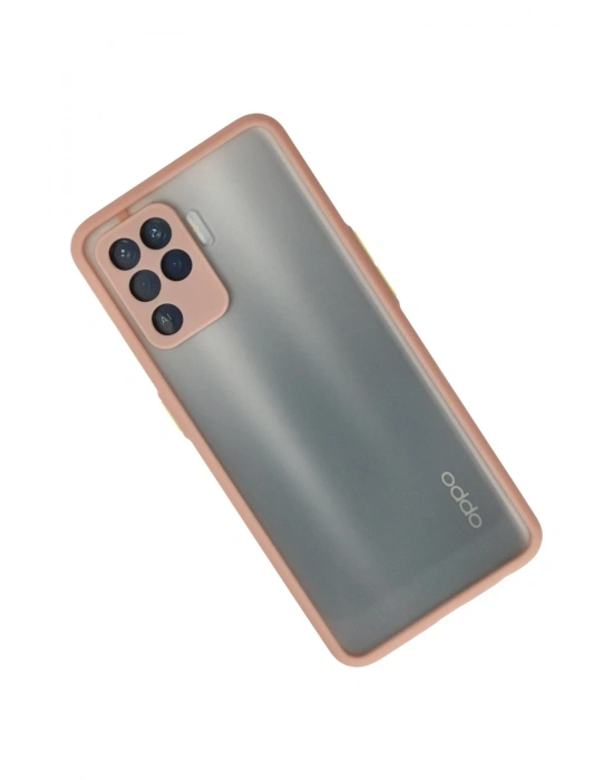 Newface Oppo Reno 5 Lite Kılıf Montreal Silikon Kapak - Pembe