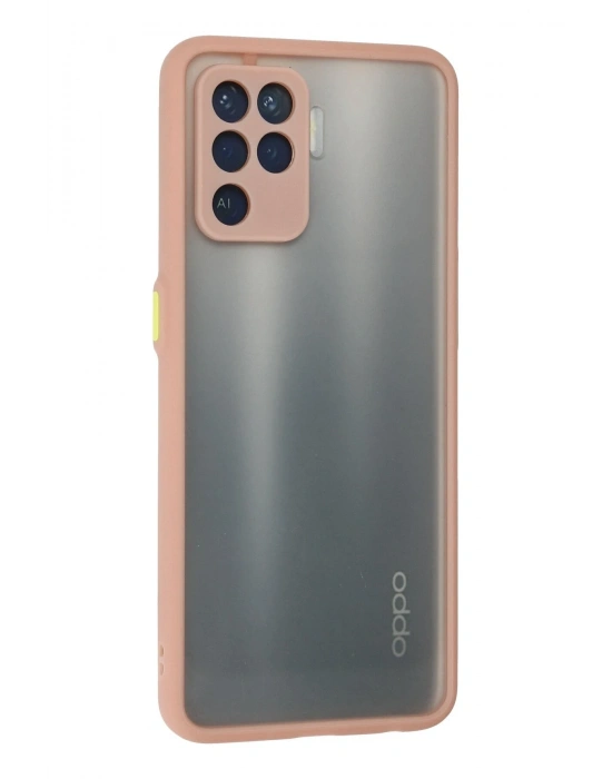 Newface Oppo Reno 5 Lite Kılıf Montreal Silikon Kapak - Pembe
