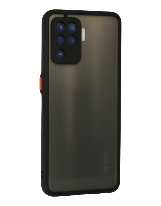 Newface Oppo Reno 5 Lite Kılıf Montreal Silikon Kapak - Siyah