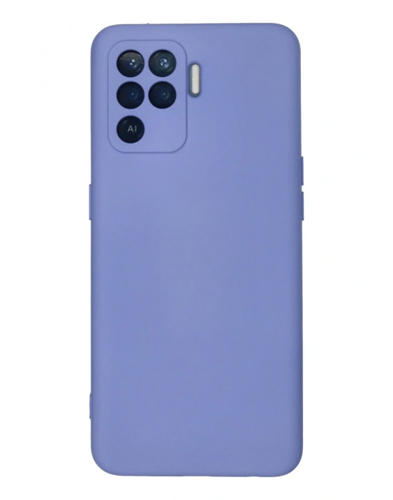 Newface Oppo Reno 5 Lite Kılıf Nano içi Kadife Silikon - Lila