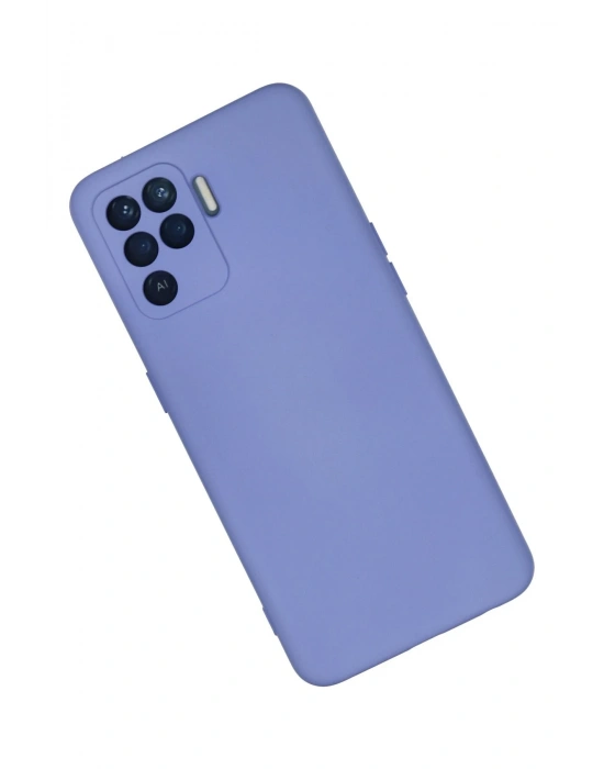 Newface Oppo Reno 5 Lite Kılıf Nano içi Kadife Silikon - Lila