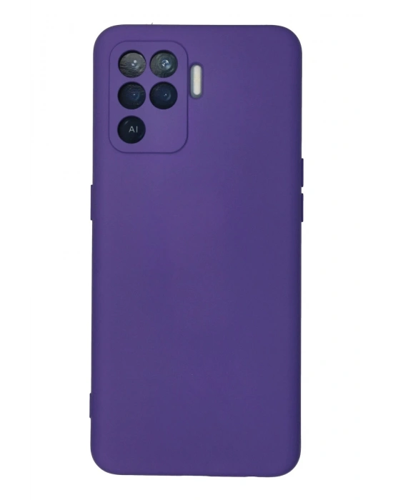 Newface Oppo Reno 5 Lite Kılıf Nano içi Kadife Silikon - Mor