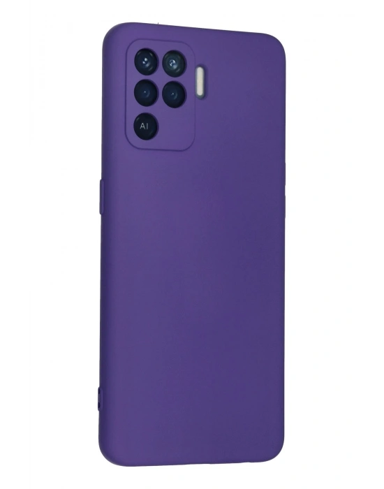 Newface Oppo Reno 5 Lite Kılıf Nano içi Kadife Silikon - Mor