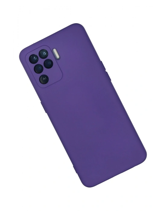 Newface Oppo Reno 5 Lite Kılıf Nano içi Kadife Silikon - Mor