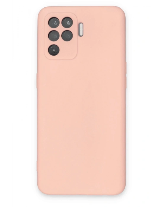 Newface Oppo Reno 5 Lite Kılıf Nano içi Kadife Silikon - Pudra