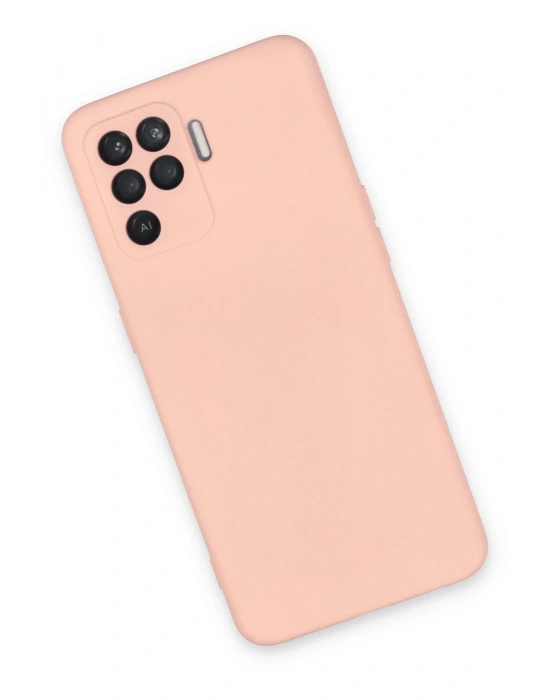 Newface Oppo Reno 5 Lite Kılıf Nano içi Kadife Silikon - Pudra
