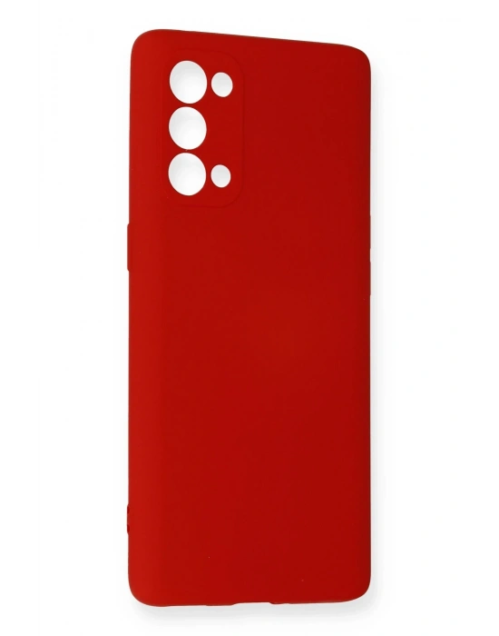 Newface Oppo Reno 5 Pro Kılıf Nano içi Kadife Silikon - Kırmızı