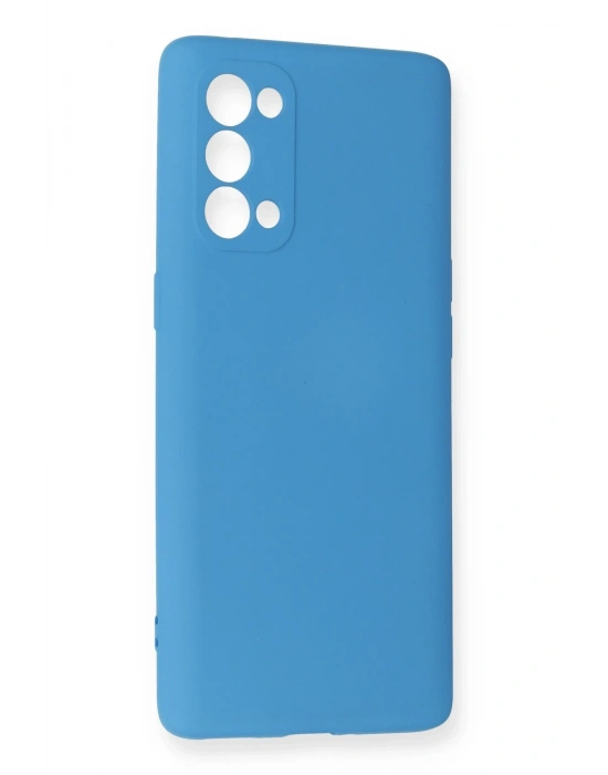 Newface Oppo Reno 5 Pro Kılıf Nano içi Kadife Silikon - Mavi