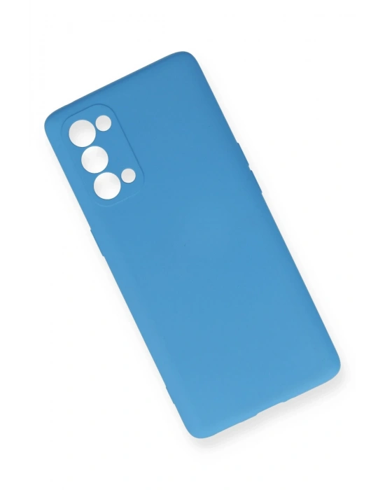 Newface Oppo Reno 5 Pro Kılıf Nano içi Kadife Silikon - Mavi