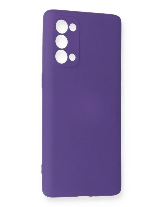 Newface Oppo Reno 5 Pro Kılıf Nano içi Kadife Silikon - Mor
