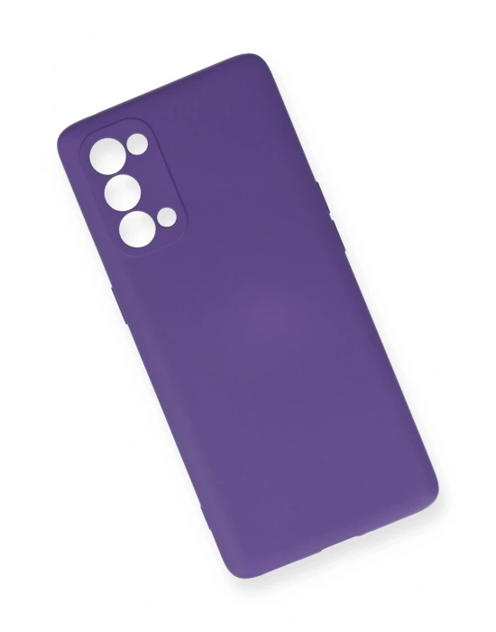 Newface Oppo Reno 5 Pro Kılıf Nano içi Kadife Silikon - Mor