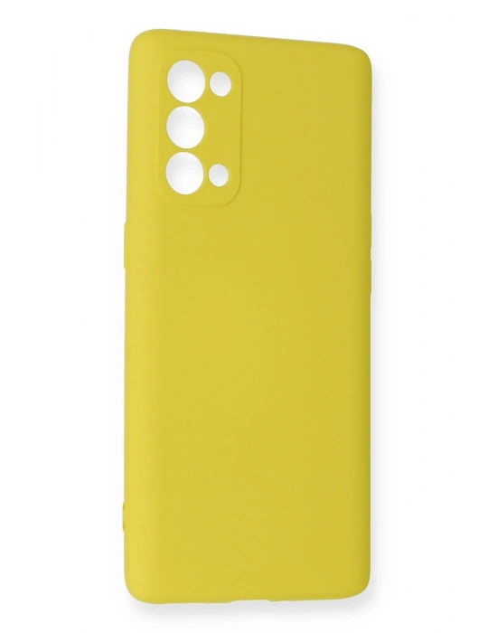 Newface Oppo Reno 5 Pro Kılıf Nano içi Kadife Silikon - Sarı