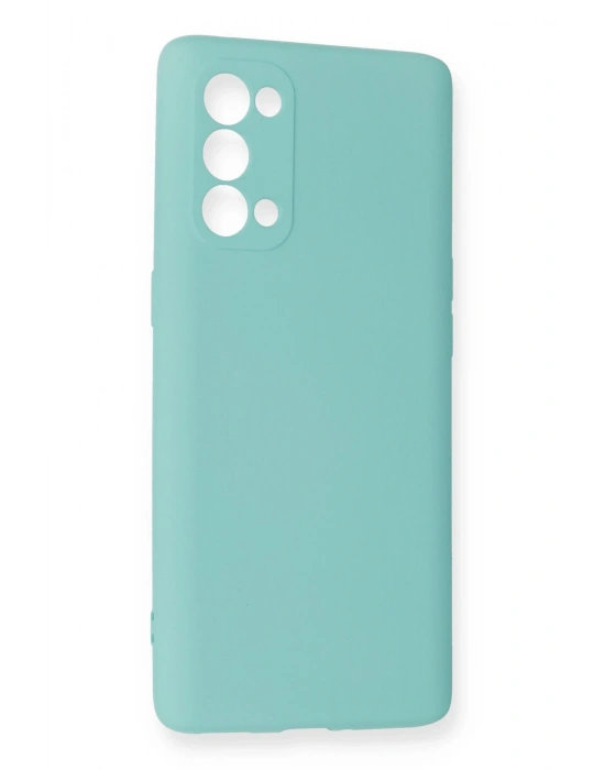 Newface Oppo Reno 5 Pro Kılıf Nano içi Kadife Silikon - Turkuaz