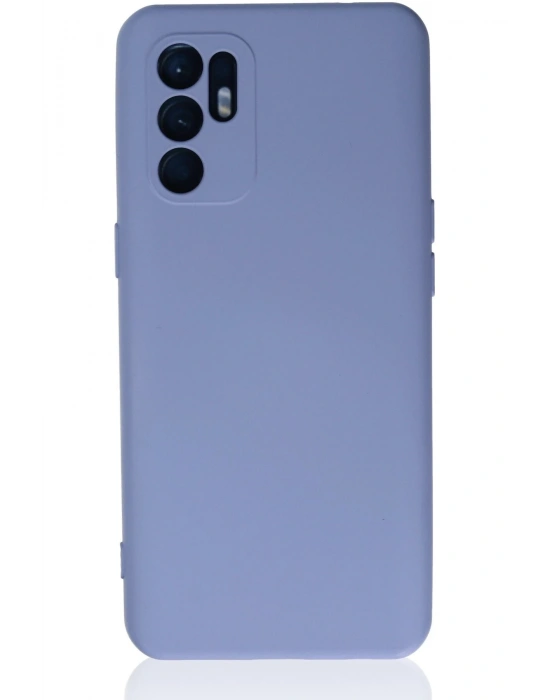 Newface Oppo Reno 6 Kılıf Nano içi Kadife Silikon - Lila