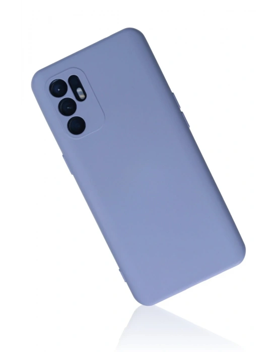 Newface Oppo Reno 6 Kılıf Nano içi Kadife Silikon - Lila