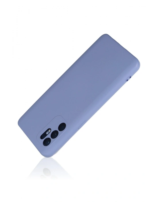 Newface Oppo Reno 6 Kılıf Nano içi Kadife Silikon - Lila