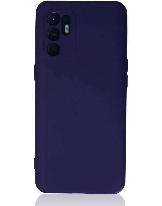 Newface Oppo Reno 6 Kılıf Nano içi Kadife Silikon - Mor