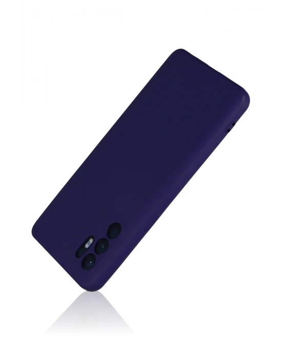 Newface Oppo Reno 6 Kılıf Nano içi Kadife Silikon - Mor