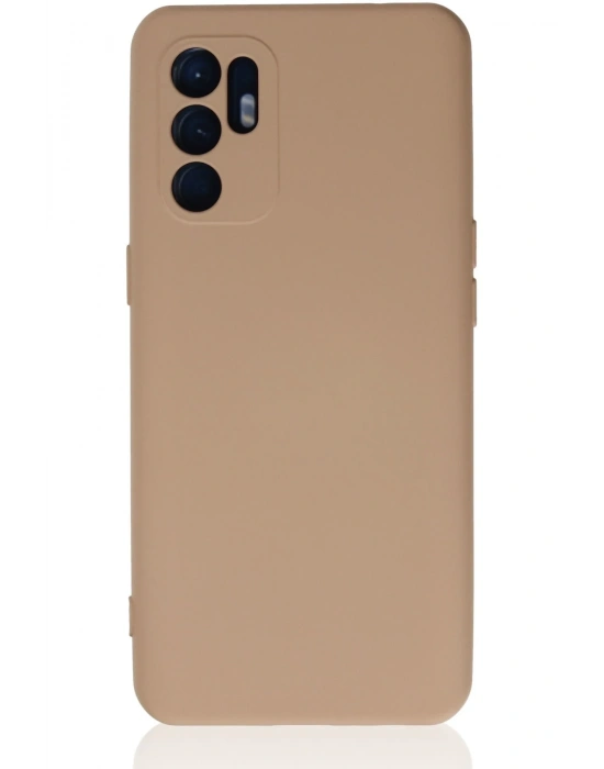 Newface Oppo Reno 6 Kılıf Nano içi Kadife Silikon - Pudra