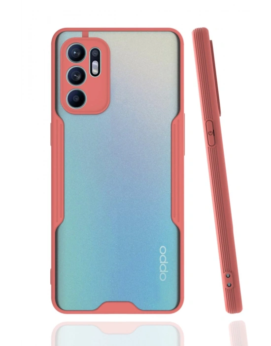 Newface Oppo Reno 6 Kılıf Platin Silikon - Pembe