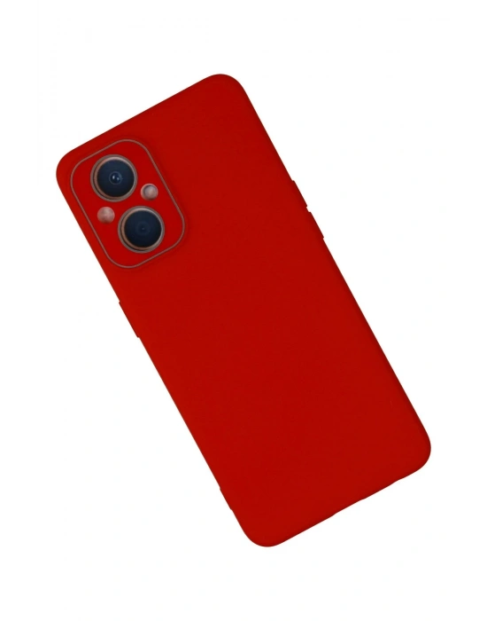 Newface Oppo Reno 7 Lite Kılıf Lansman Glass Kapak - Kırmızı