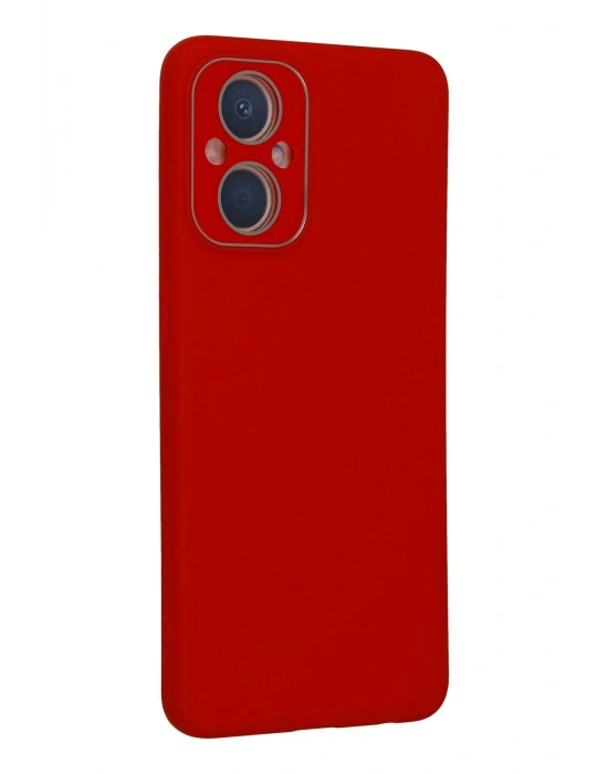 Newface Oppo Reno 7 Lite Kılıf Lansman Glass Kapak - Kırmızı