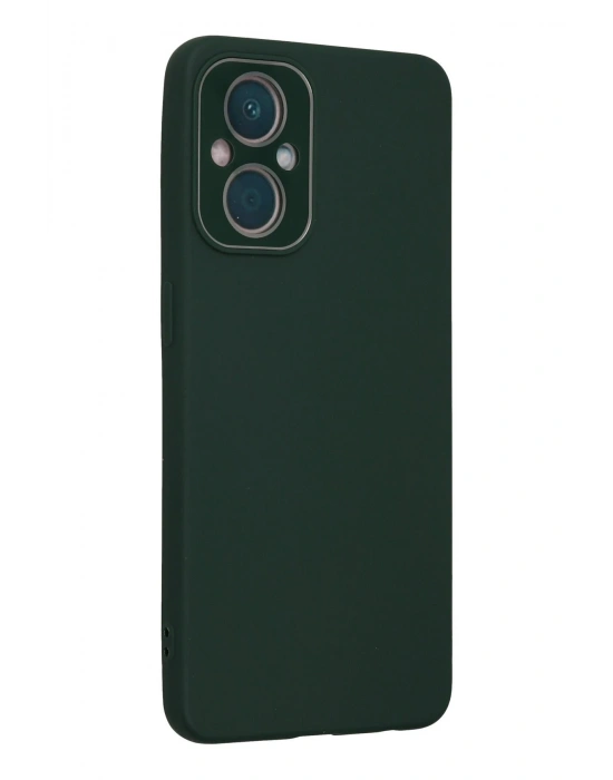 Newface Oppo Reno 7 Lite Kılıf Lansman Glass Kapak - Koyu Yeşil