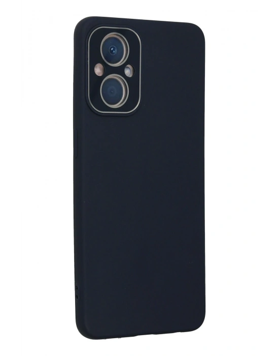 Newface Oppo Reno 7 Lite Kılıf Lansman Glass Kapak - Lacivert